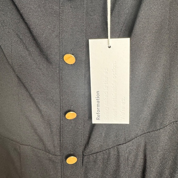 Reformation Indira Dress Black Size 4 - Picture 6 of 7